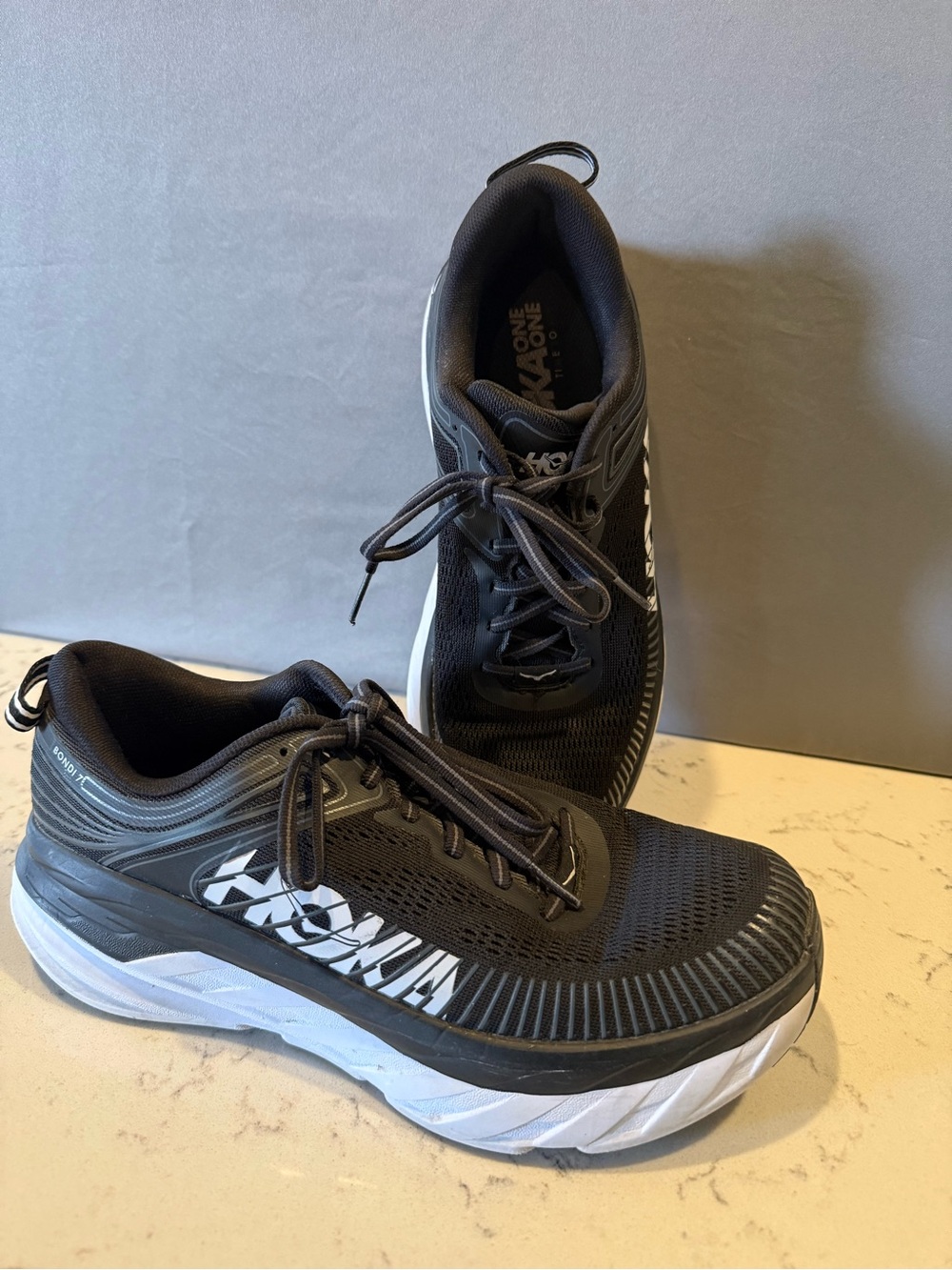 Hoka Men's Black and White Swim Trainer